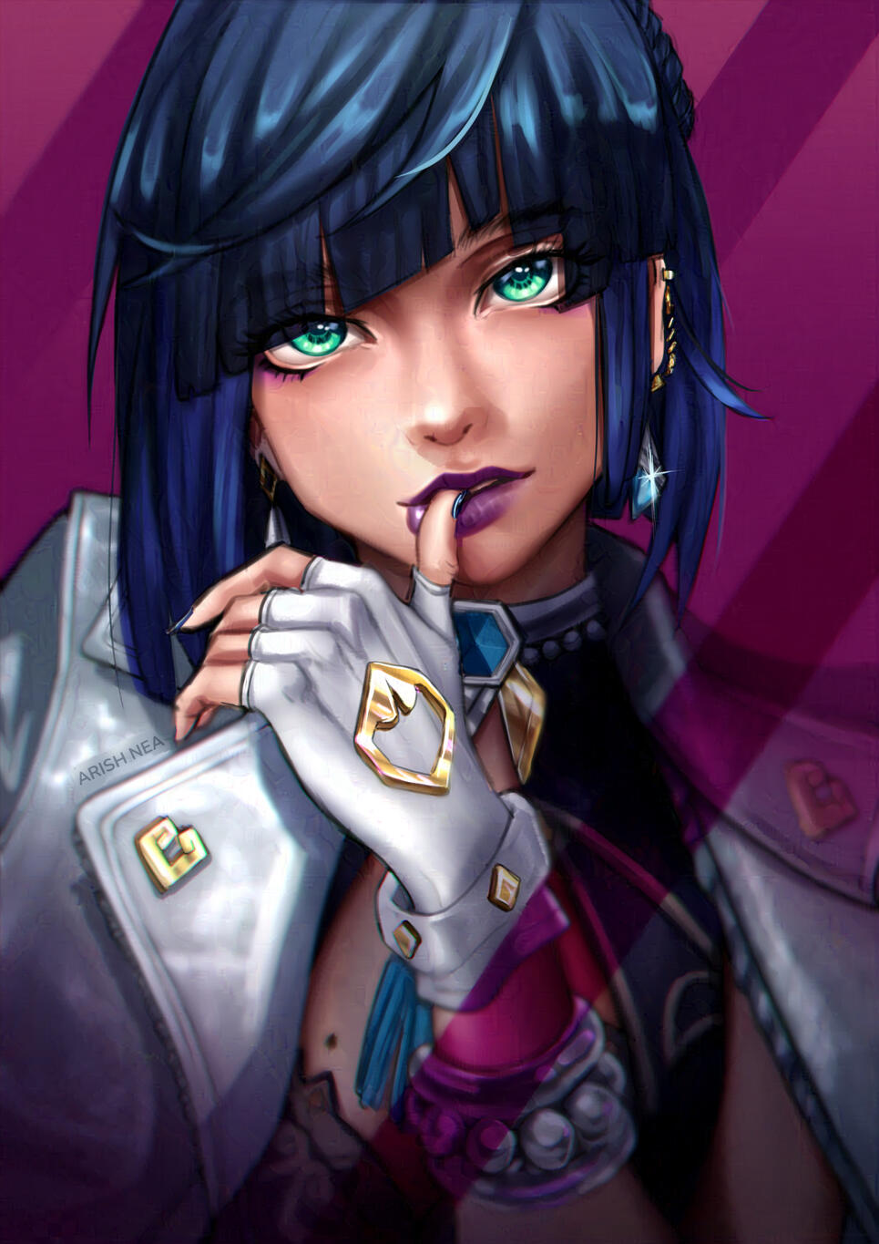 A portrait study of Yelan, a very cool character from Genshin Impact franchise. I was captivated by her design when she was released and this was my way to commemorate that.