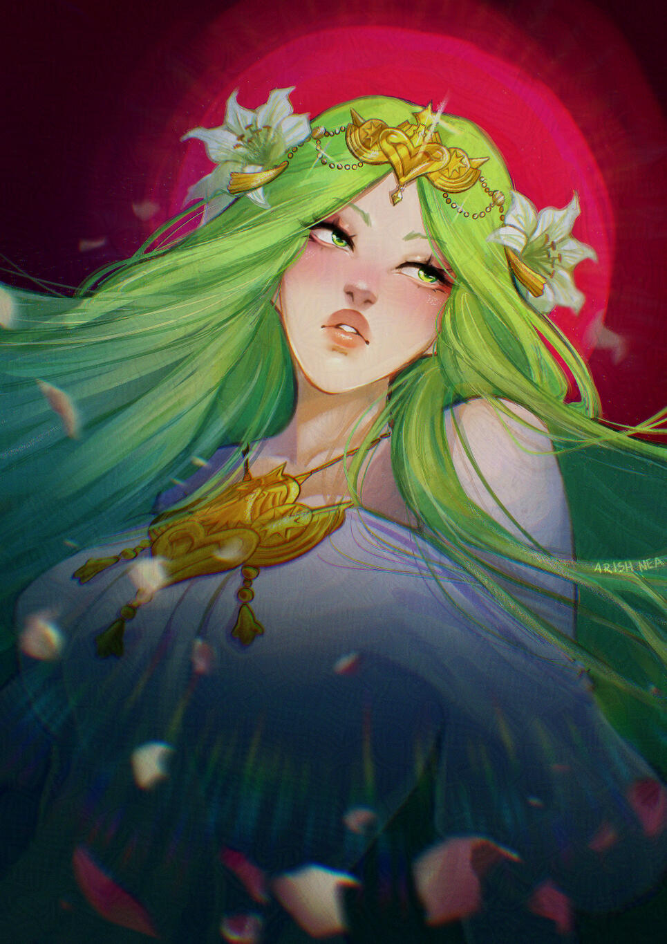 Archbishop Rhea from Fire Emblem Three Houses painting fanart.