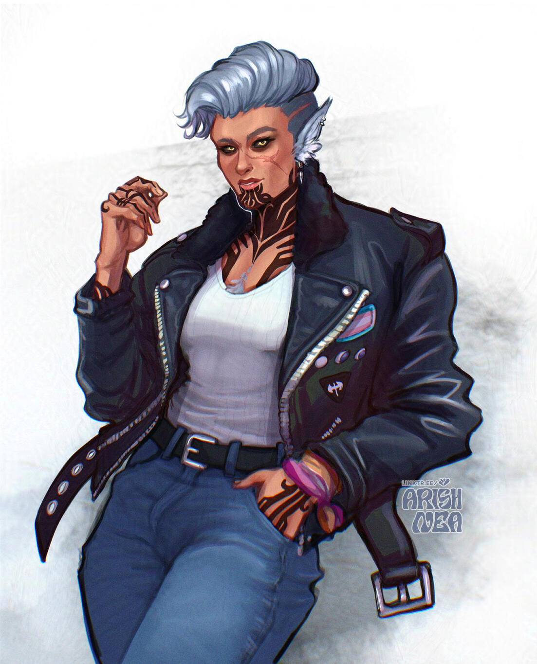 Greaser butch werewolf trans lesbian art