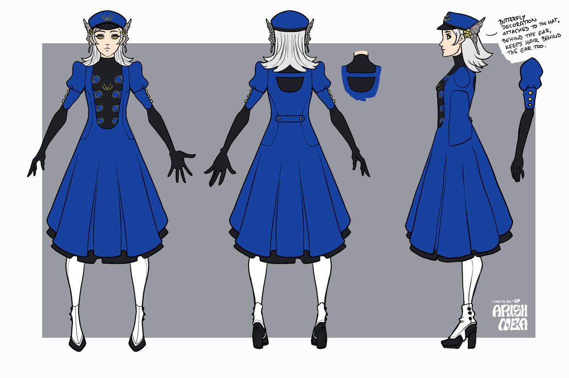 Aged up Lavenza Persona 5 concept art and design