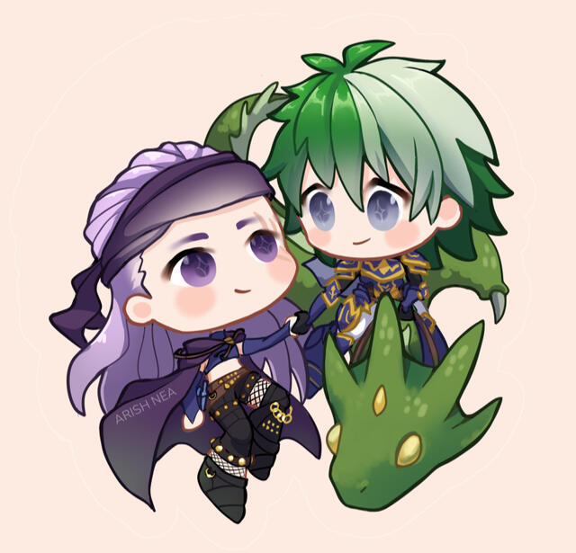 Heath x Legault Fire Emblem chibi
