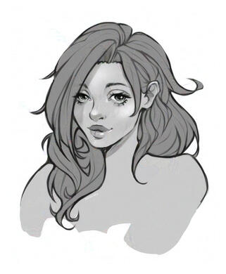 Grayscale flat colors. Example price: €40