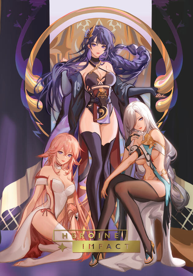 Heroine Impact Vol 2 Pin-up artbook cover with artwork by nevercrymoon Heroine Impact Vol 2 Pin-up artbook cover with artwork by nevercrymoon